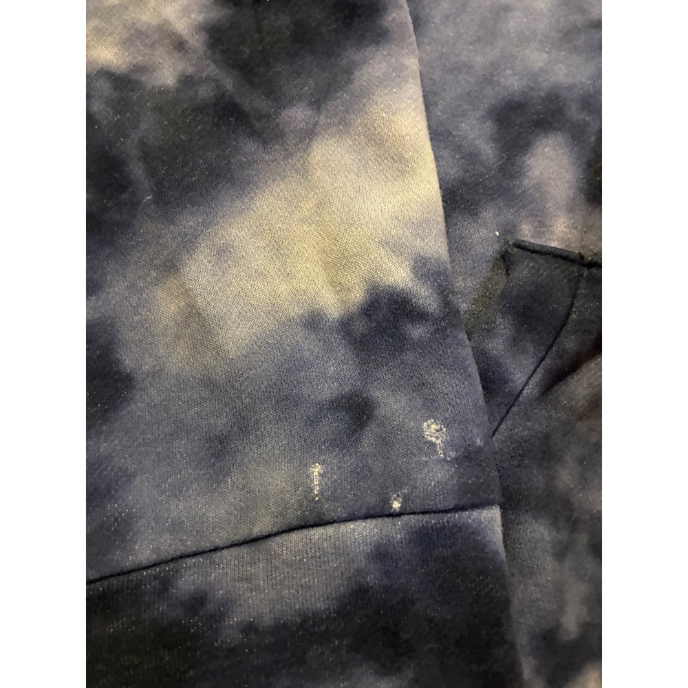 Hollister Relaxed Fit Tie‎ Dye Hoodie Mens Small Blue White Logo Sweatshirt - Picture 3 of 8